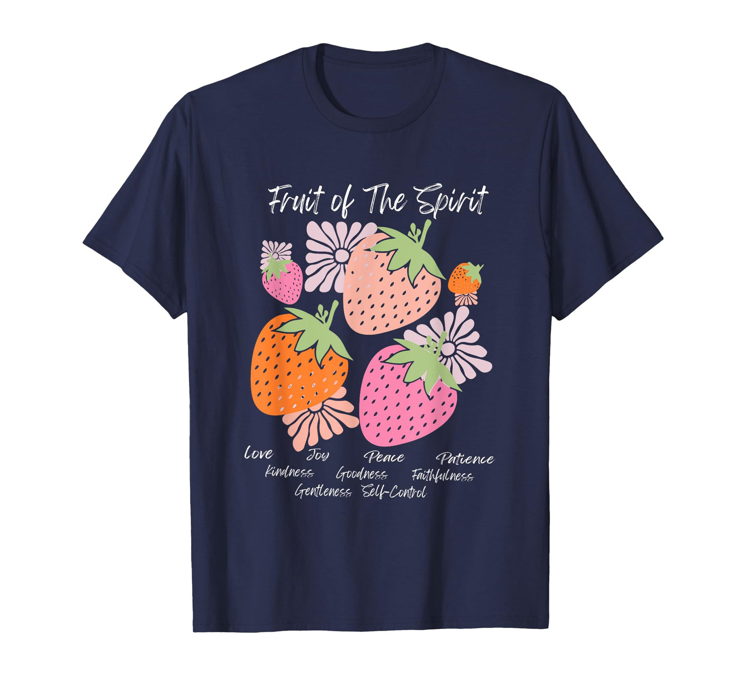 Bible Verse Floral Fruit Christian Fruit of the Spirit T-Shirt