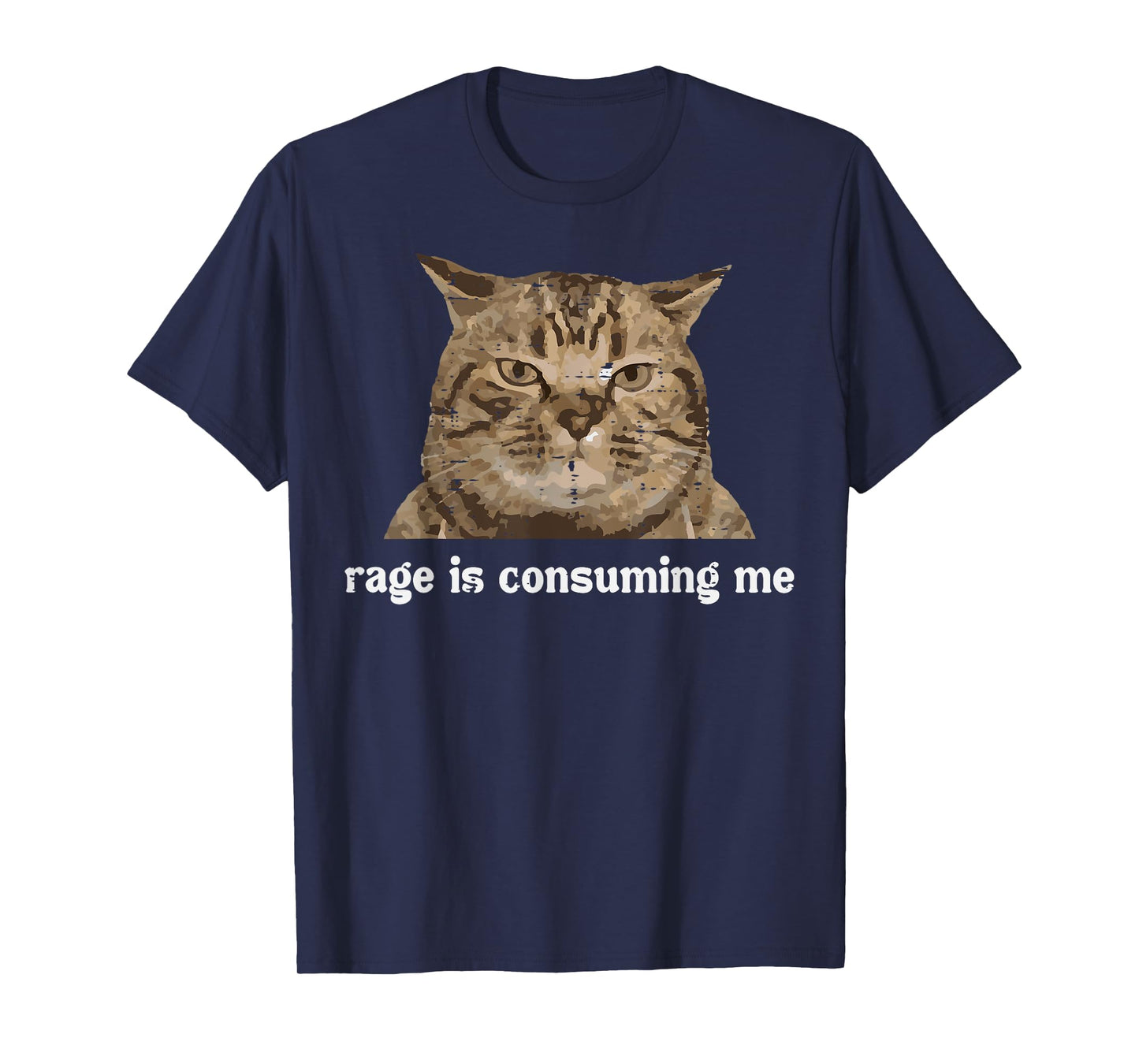 Rage Is Consuming Me Funny Cat Silly Saying Meme Women Men T-Shirt