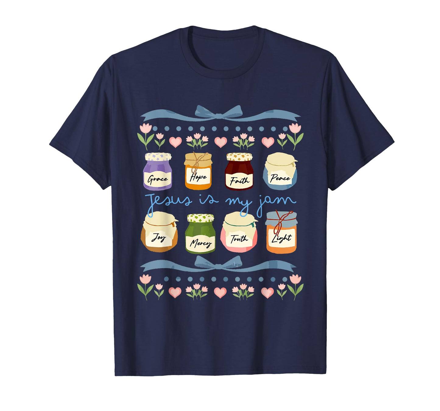 Jesus is My Jam and Im Here to Spread Christian Coquette Bow T-Shirt
