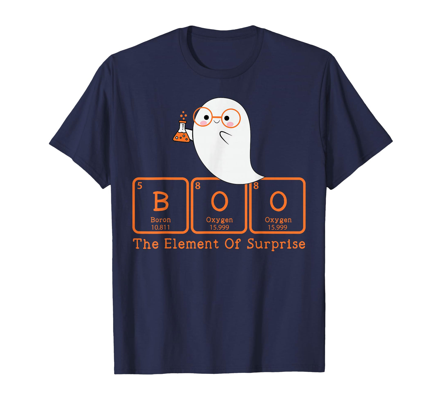 Chemistry Boo The Element Of Surprise Cute Chemist Halloween T-Shirt