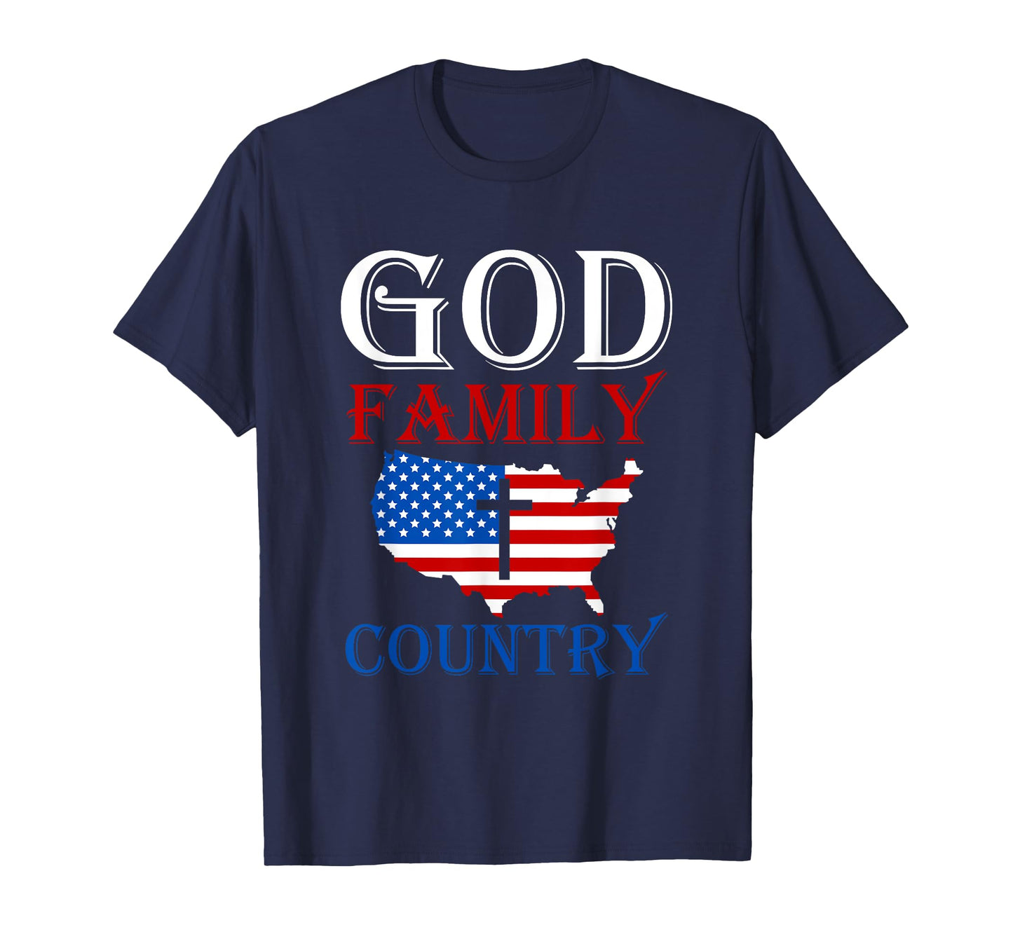 God Family Country Christian Gift USA Prayer T-Shirt