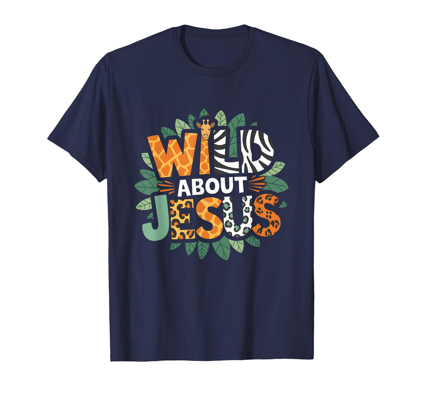 Wild About s Jesus Christian Believer Leopard Zebra Print T-Shirt