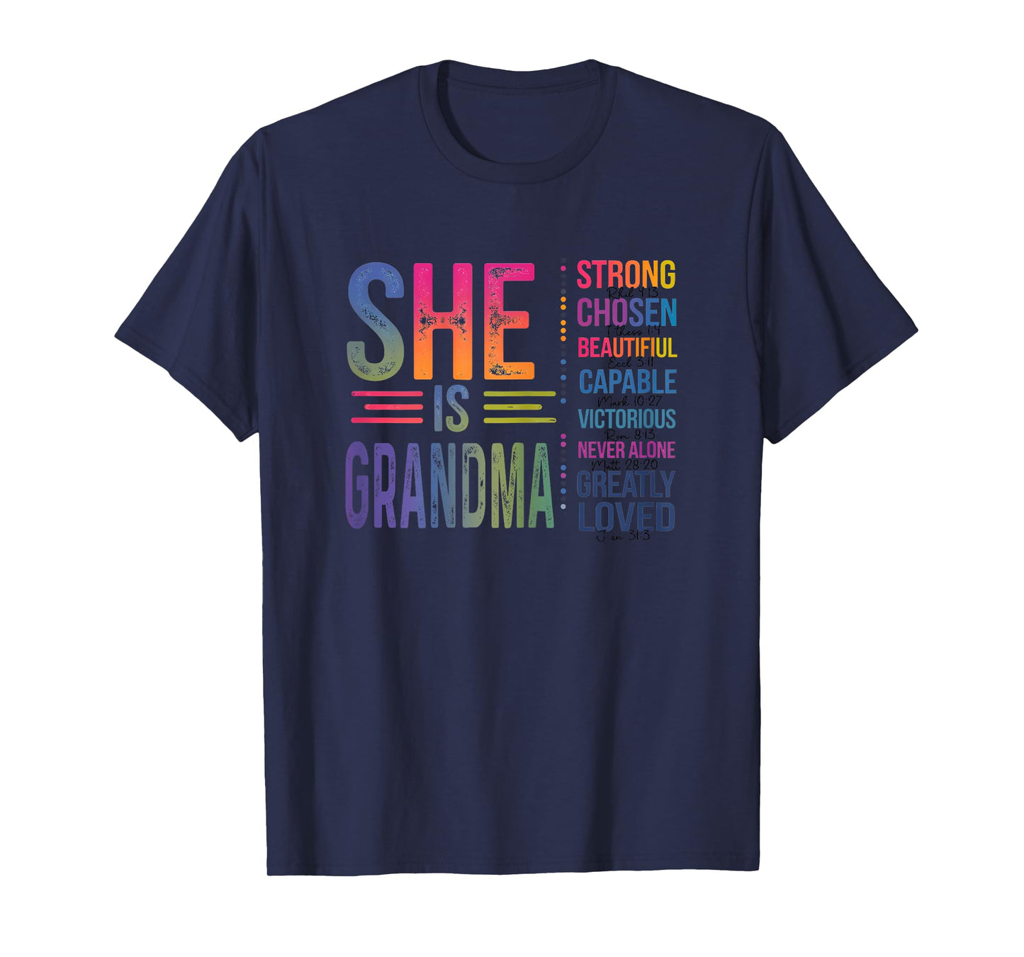 She Is Grandma Christian Mothers Day Jesus Nana Religious T-Shirt