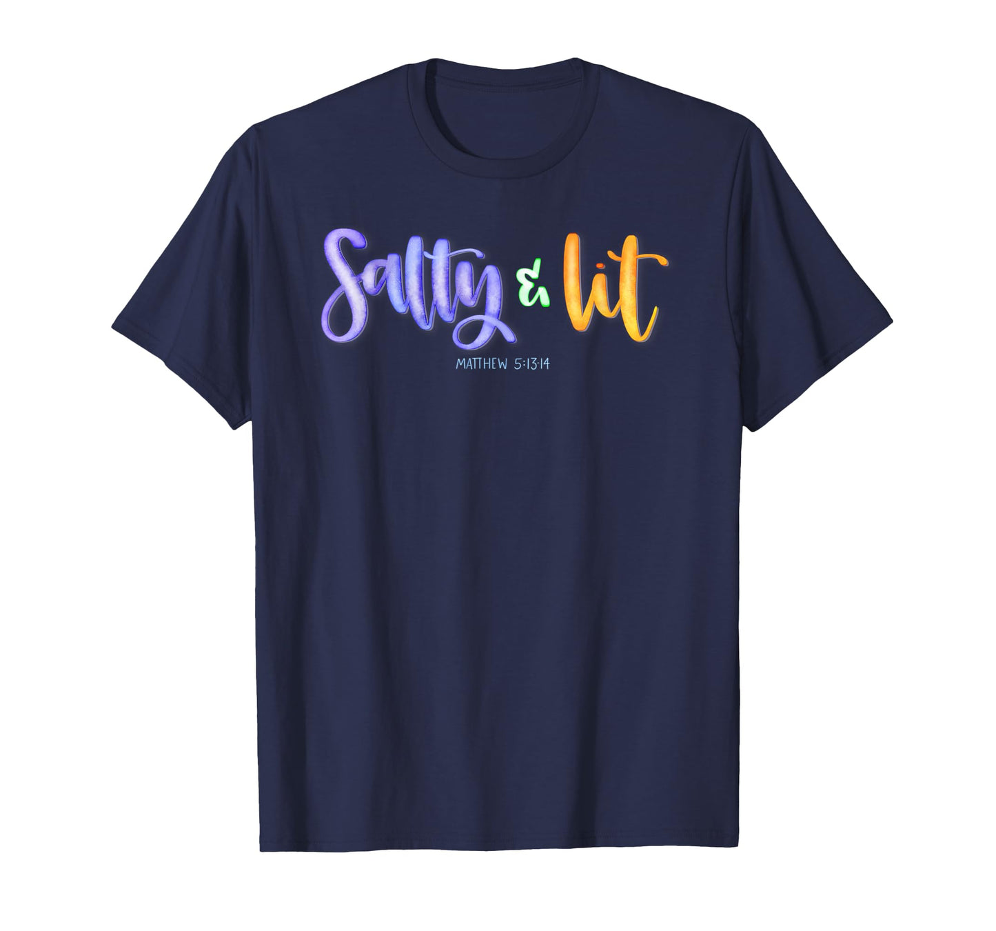 Salty and Lit Funny Christian short sleeve tshirt