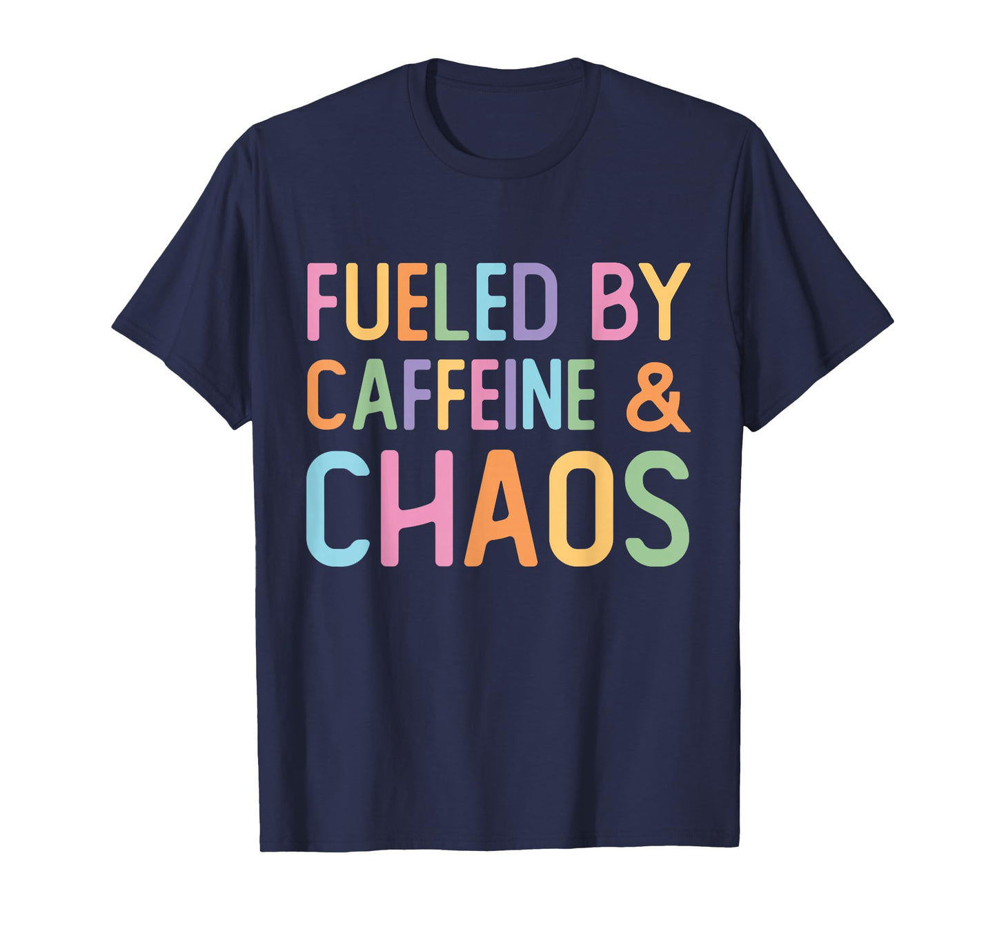 Fueled By Caffeine And Chaos Funny Retro Coffee Lovers Woman T-Shirt