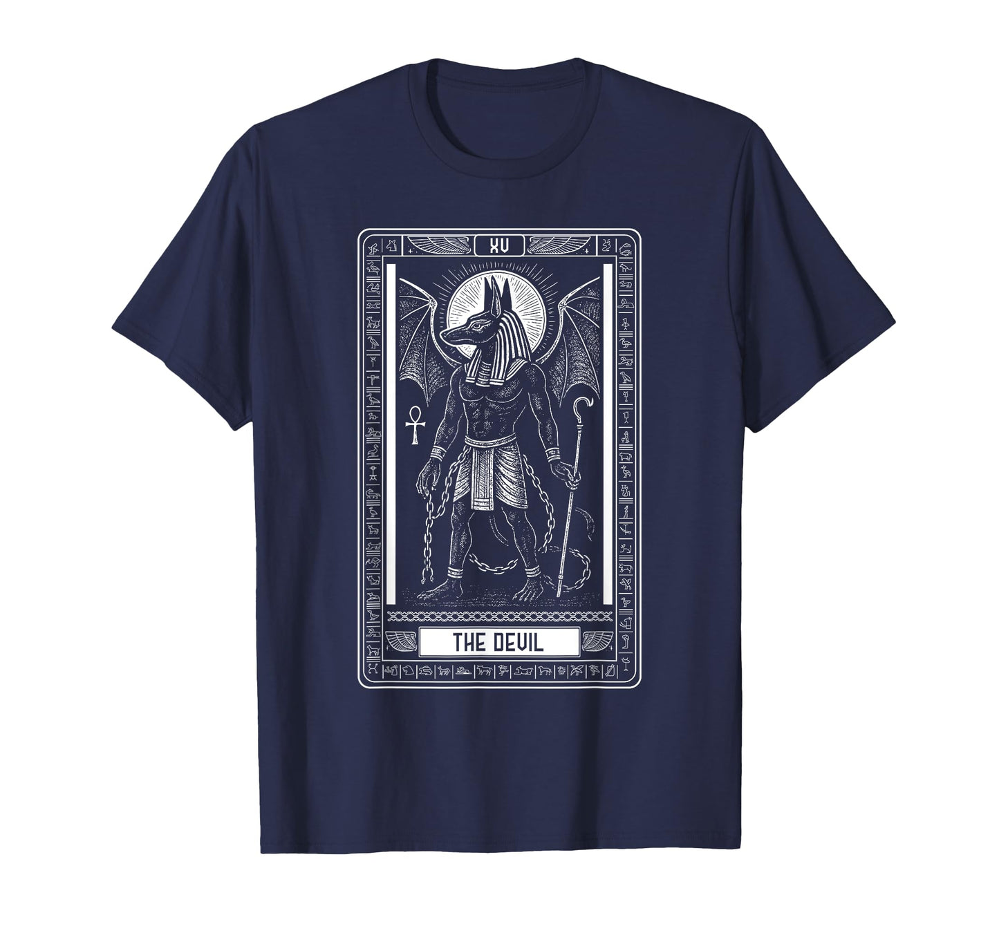 The Devil Tarot Card Ancient God Anubis Egyptian Arcana T-Shirt