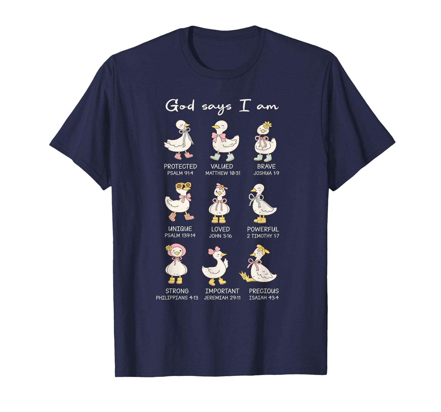 God Say I Am Funny Christian Goose Women Bible Verse Jesus T-Shirt