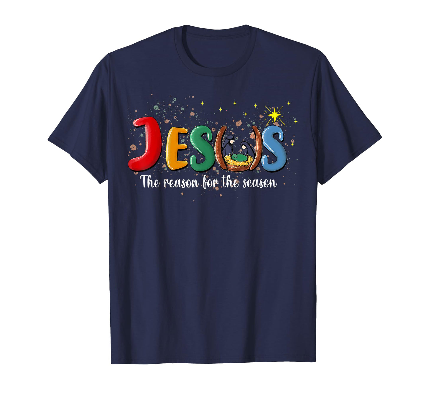 Christian Jesus The Reason Christmas Holiday Season Xmas Tee T-Shirt