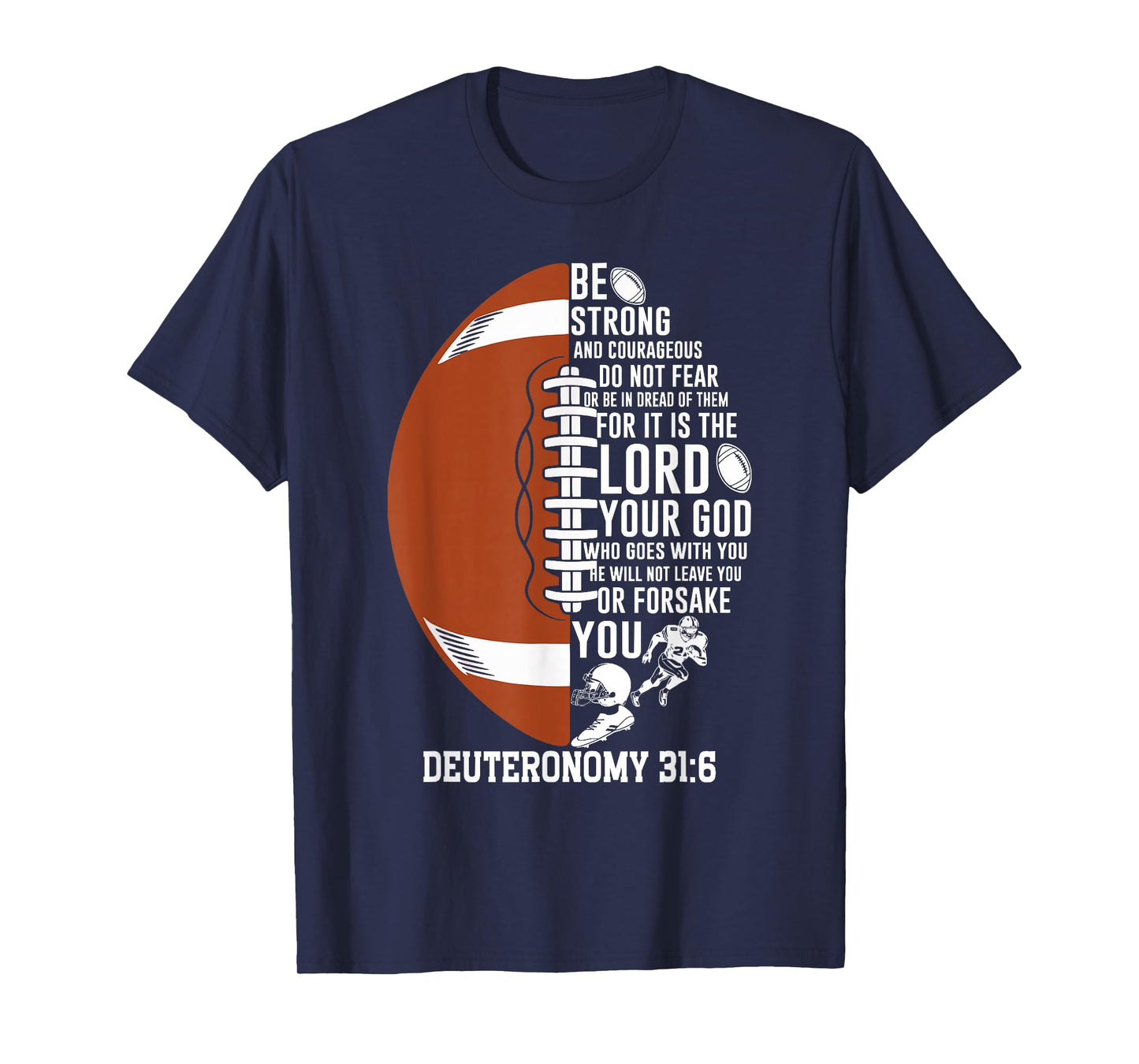Christian Football Encouragement Bible Verse T-Shirt