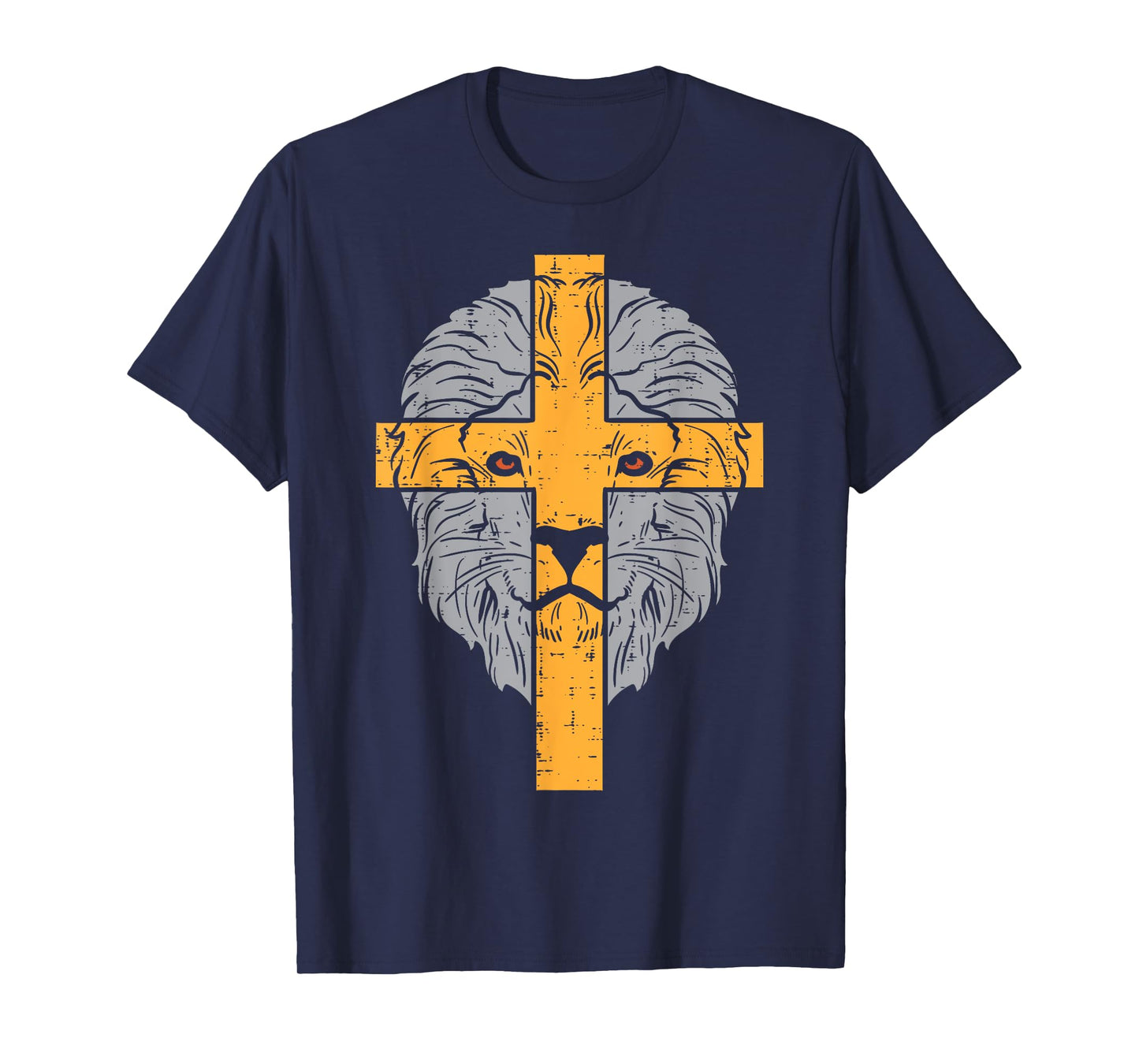 Lion Cross God Jesus Religious Christian Men Women Kids T-Shirt