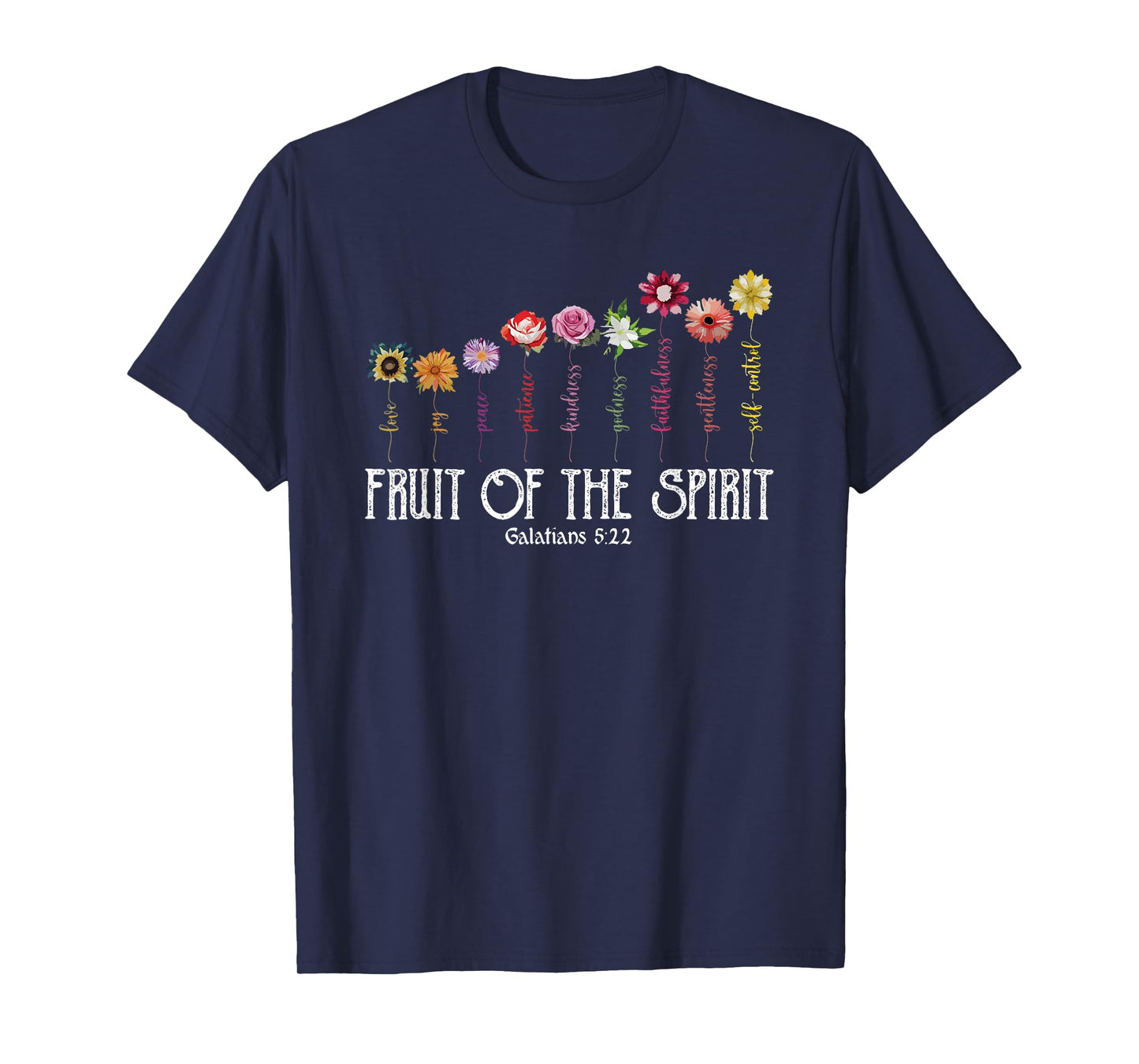 Fruit Of Spirit Floral Religious Christian T-Shirt