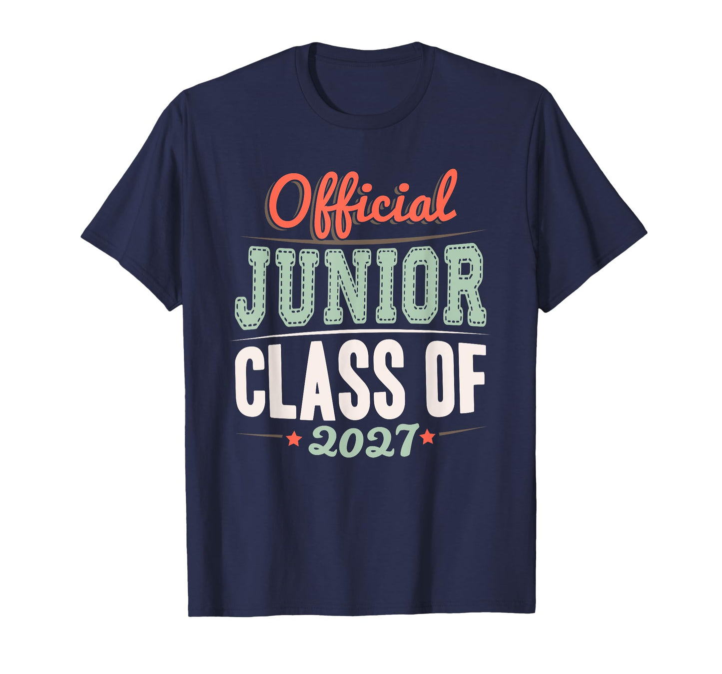 Official Junior Class Of 2027 First Day 11th Grade Retro T-Shirt