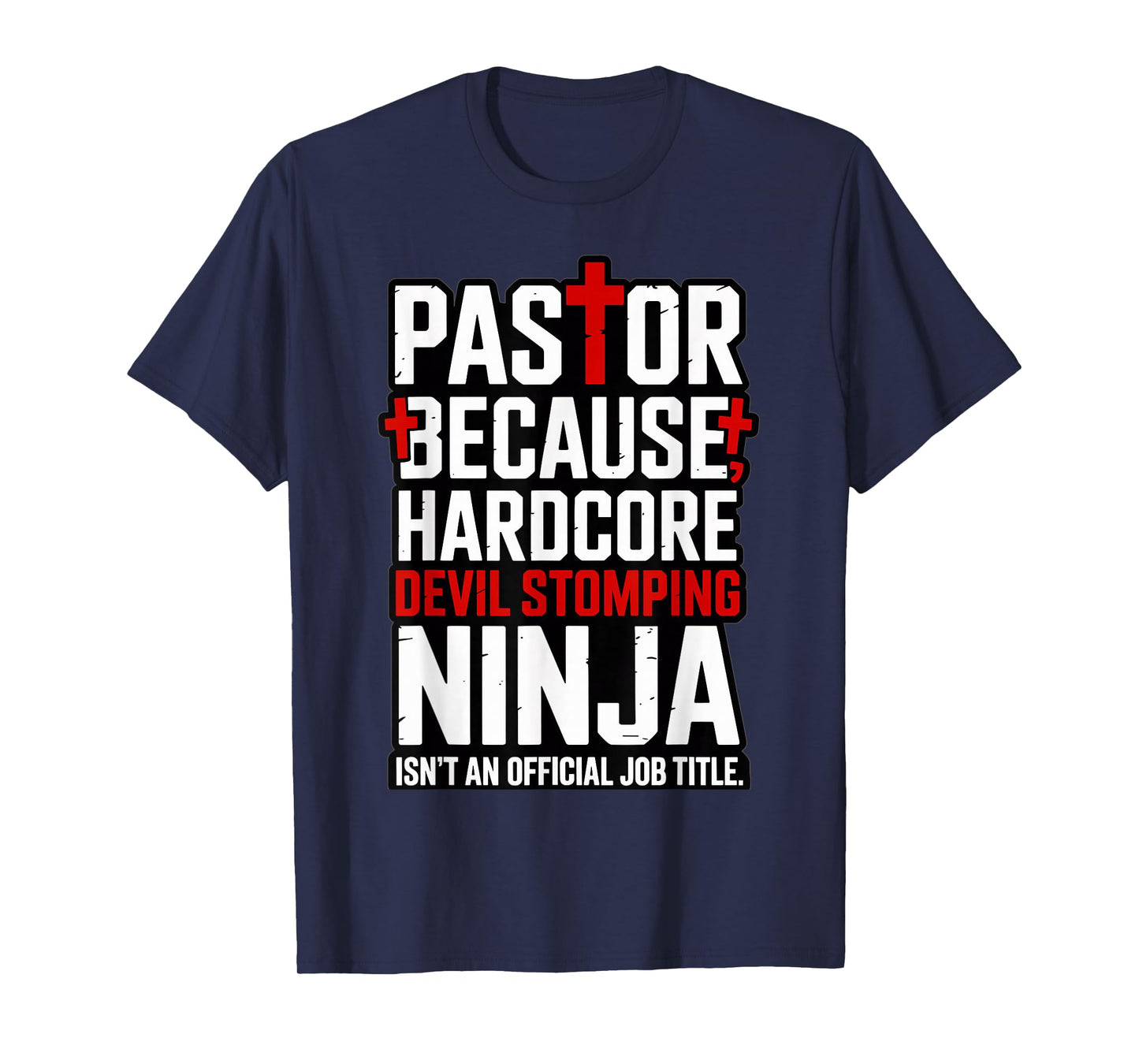 Pastor Hardcore Devil-Stomping Ninja Funny T-Shirt