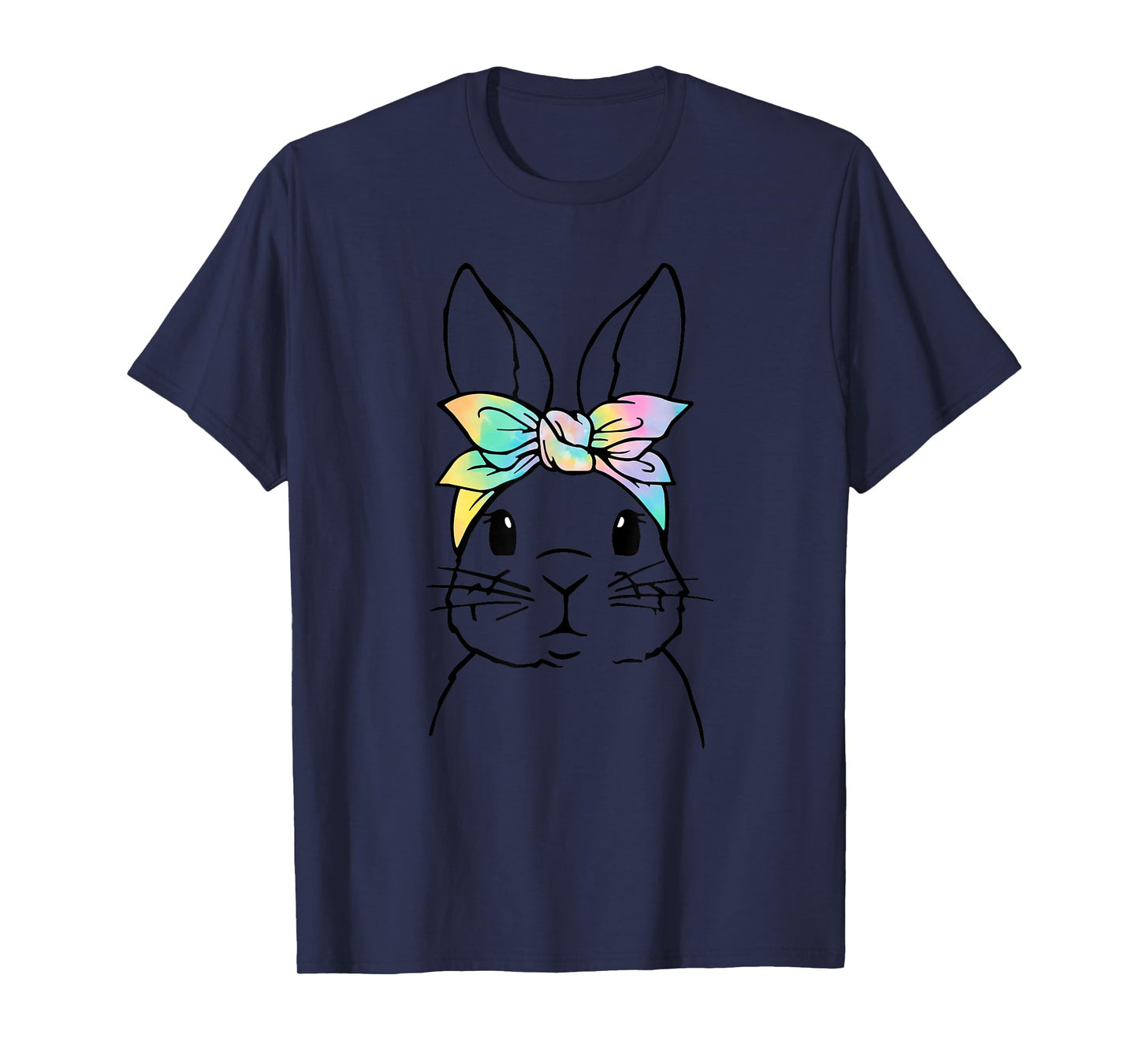 Cute Bunny Face Tie Dye Rabbit Easter Day Women Girls Kids T-Shirt
