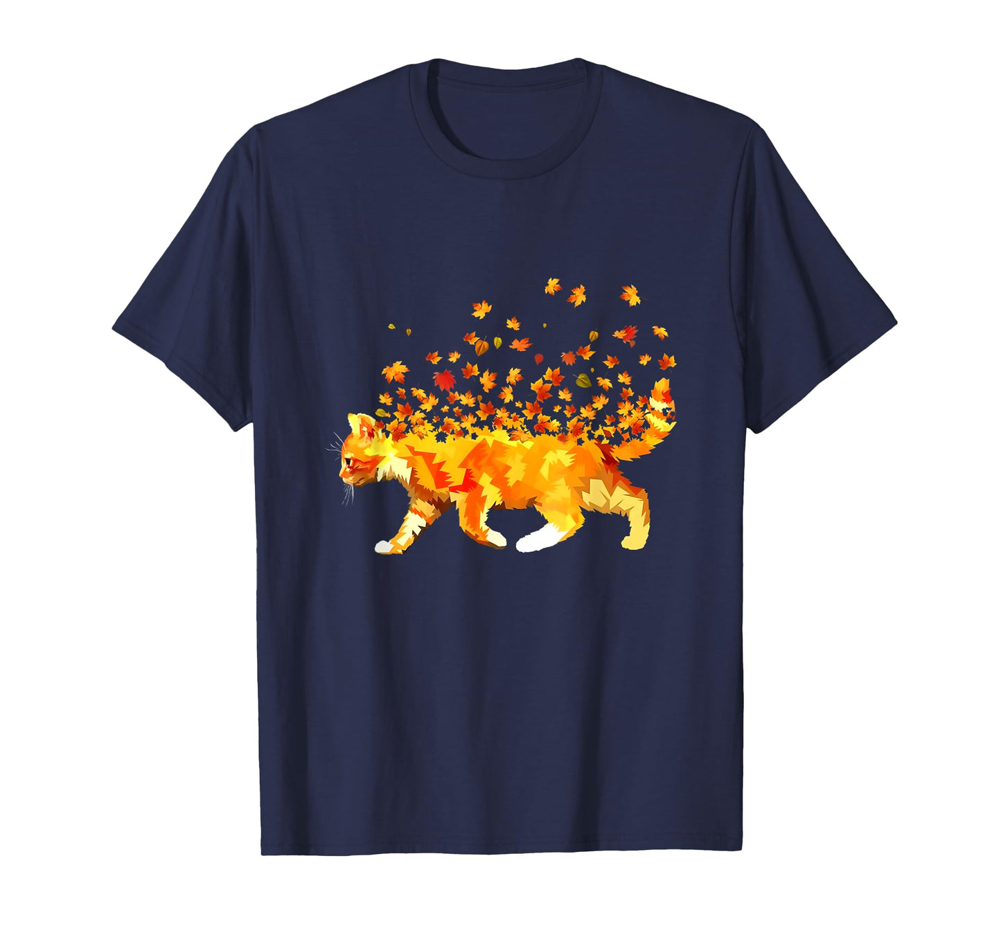 Cat Flying Autumn T-Shirt T-Shirt