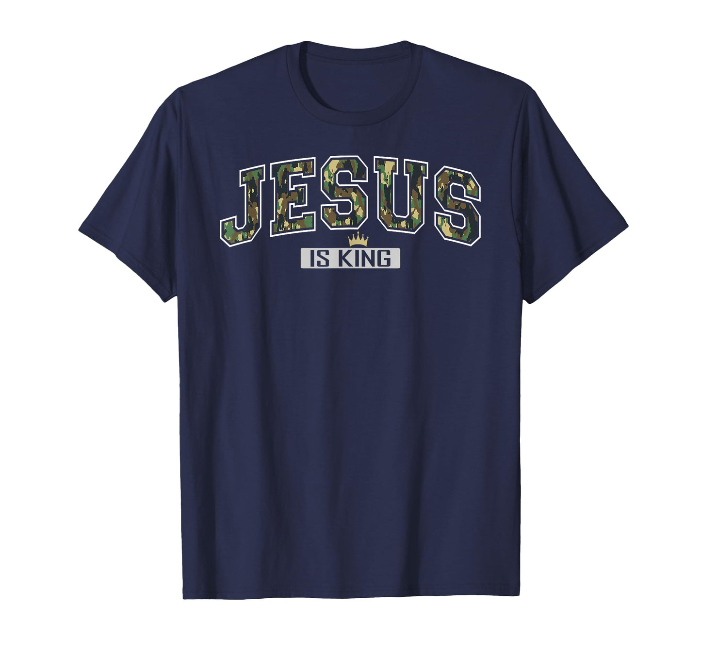 Jesus is King Christian Cross God Faith Bible Religious Pray T-Shirt