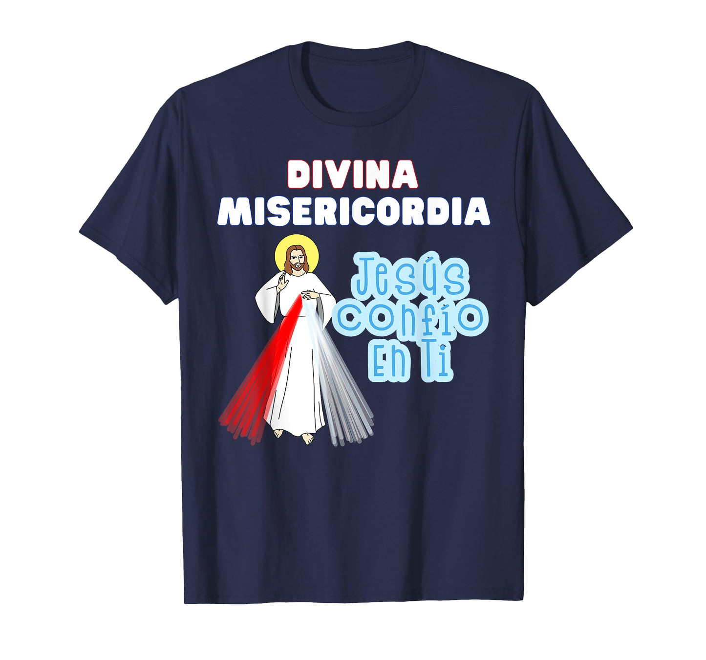 Jesús Confío En Ti Divine Mercy Spanish Catholic Kids T-Shirt