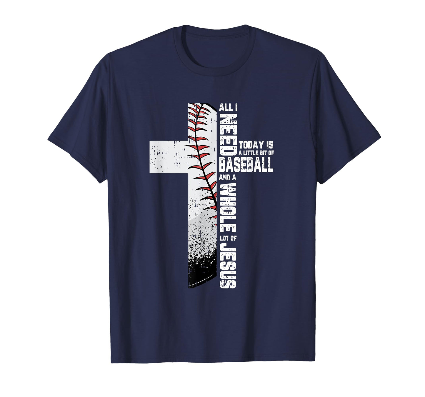 Baseball Cross Jesus Christian Quote Cool Sports Lover Gifts T-Shirt