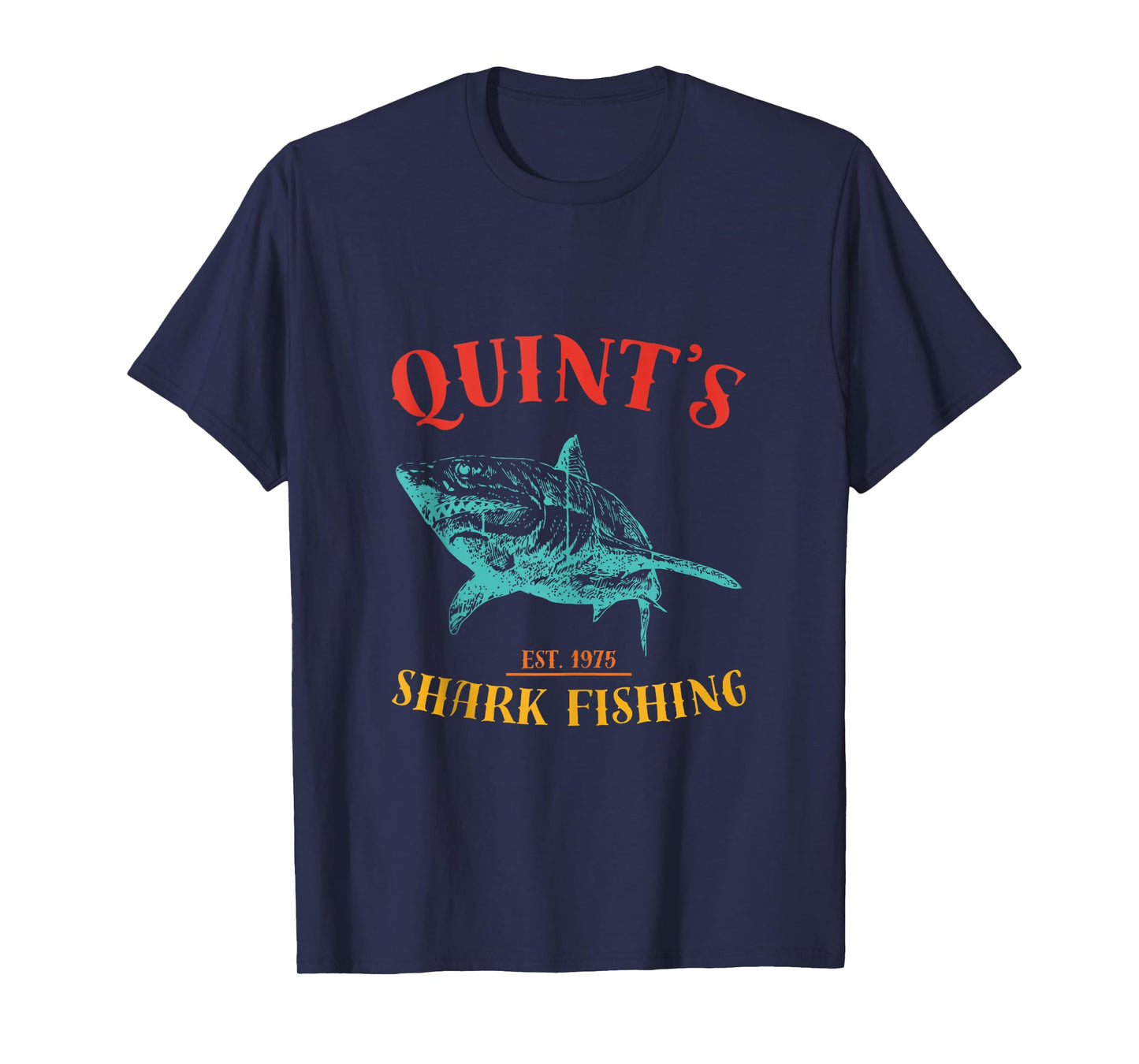 Quint’s Shark est. 1975 Fishing Funny Retro Fishing Tank Top