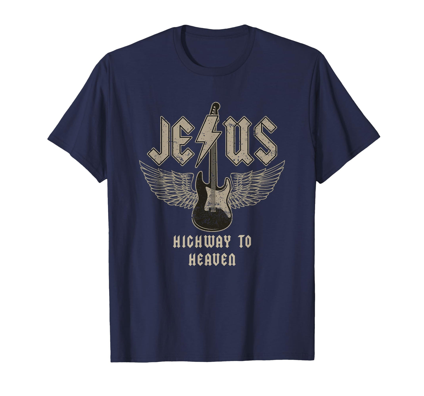Jesus Rock and Roll Christian Music Worship Bible Verse T-Shirt