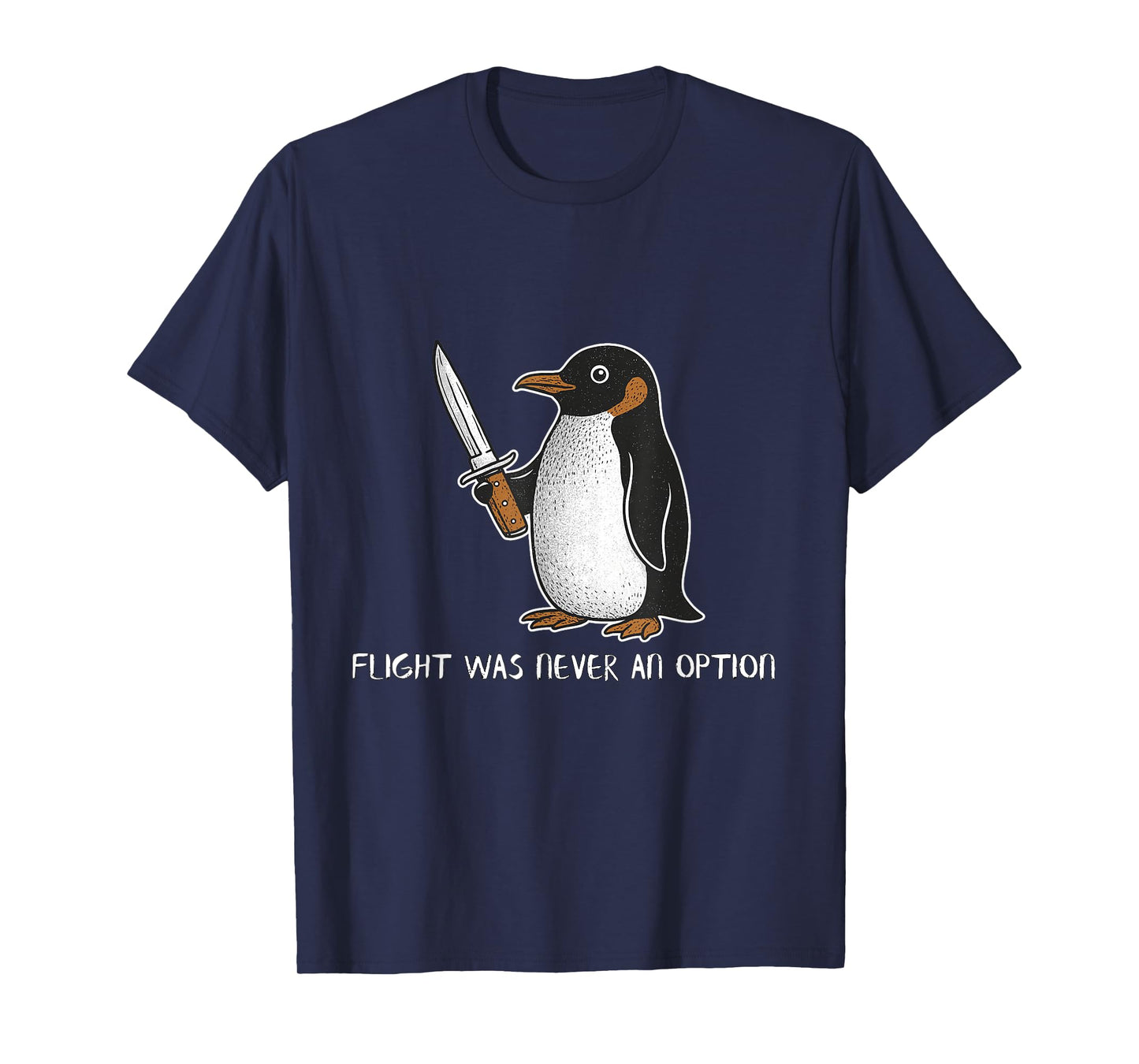 Funny Penguin Meme Dad Joke Sarcastic Flight Fight Cute Bird T-Shirt