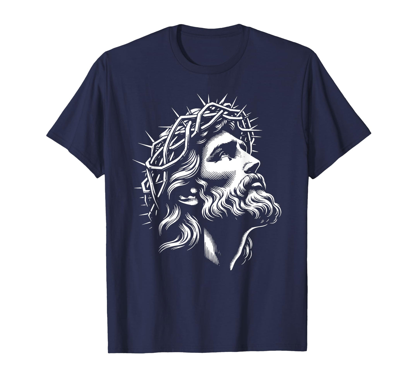 Jesus Christ Face With Crown Of Thorns God Bible T-Shirt