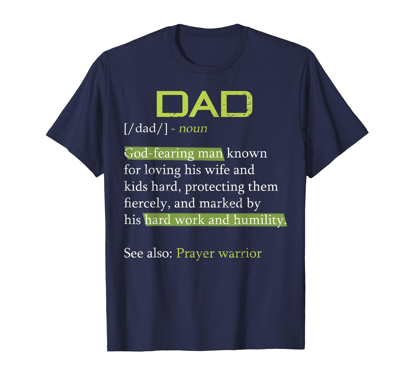 Papa Husband Spiritual Pastor Worship Leader Jesus Mens Christian Dad Definition God Religious Roman Catholic Father T-Shirt Black