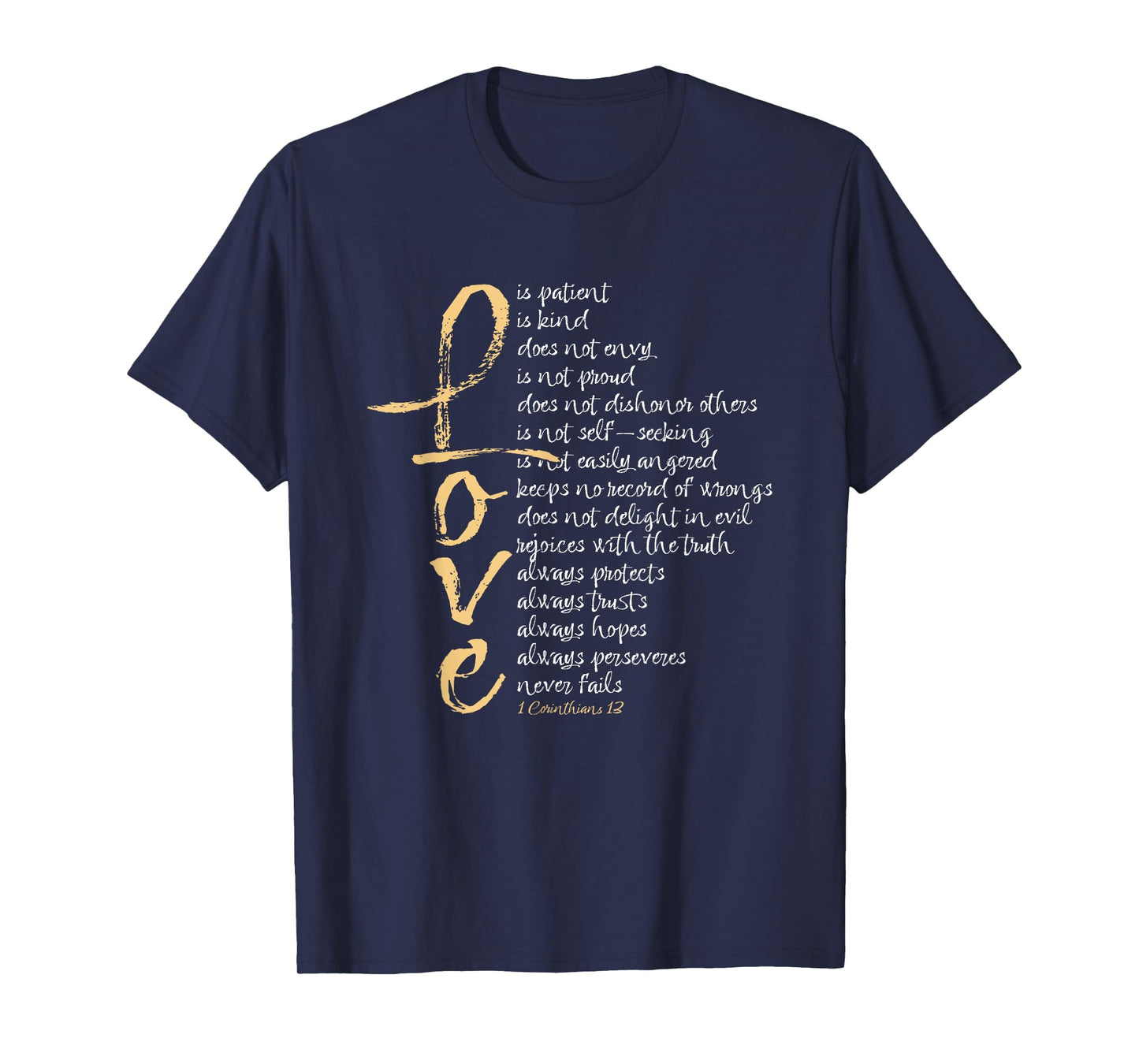 1 Corinthians 13 Bible Verse Love is Patient Love is Kind T-Shirt