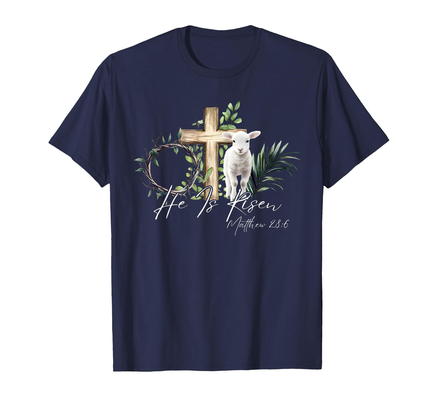 He Is Risen Jesus Christian Funny Easter Day Womens Kids T-Shirt