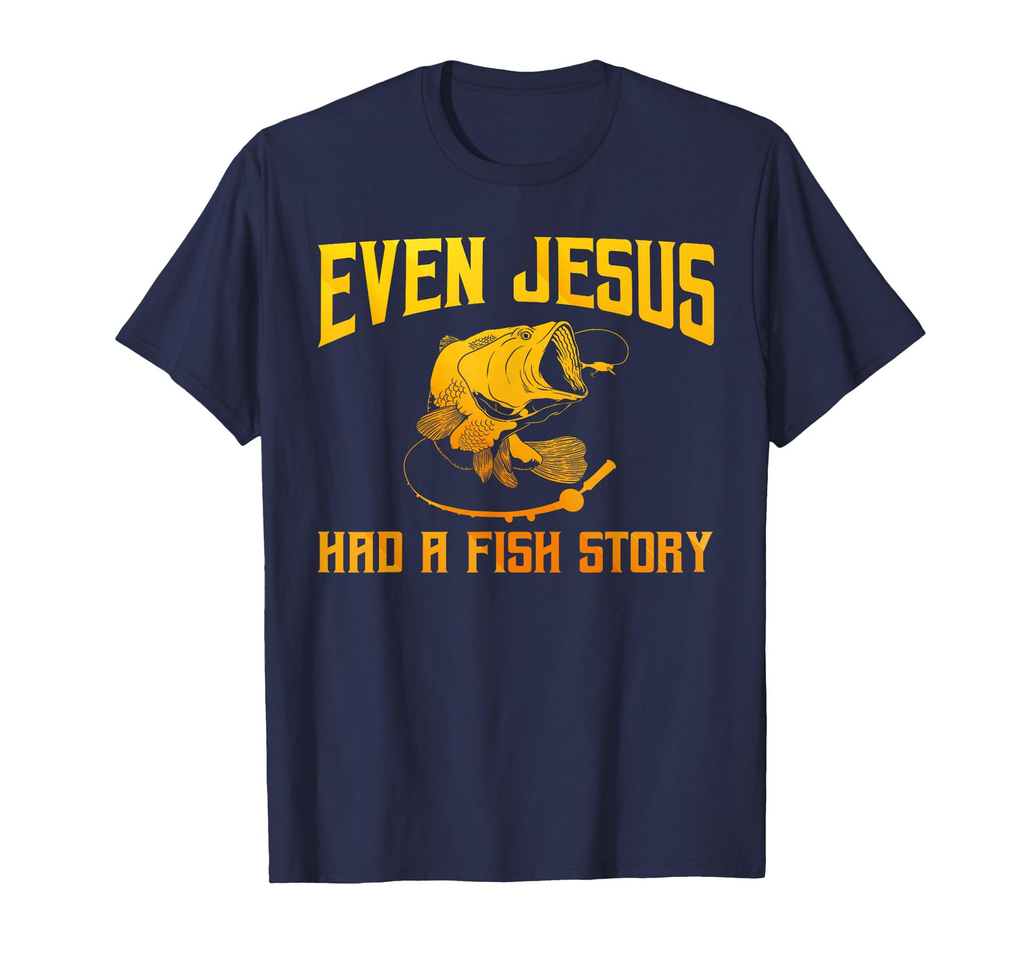 Funny Jesus Fish Art For Men Women Fisherman Fisher Fishing T-Shirt