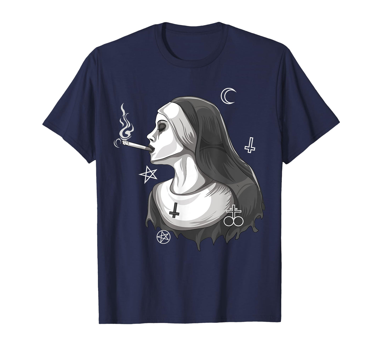 Dark Nun Satanic Occult Gothic Evil Anti-Christ Nun Unholy T-Shirt
