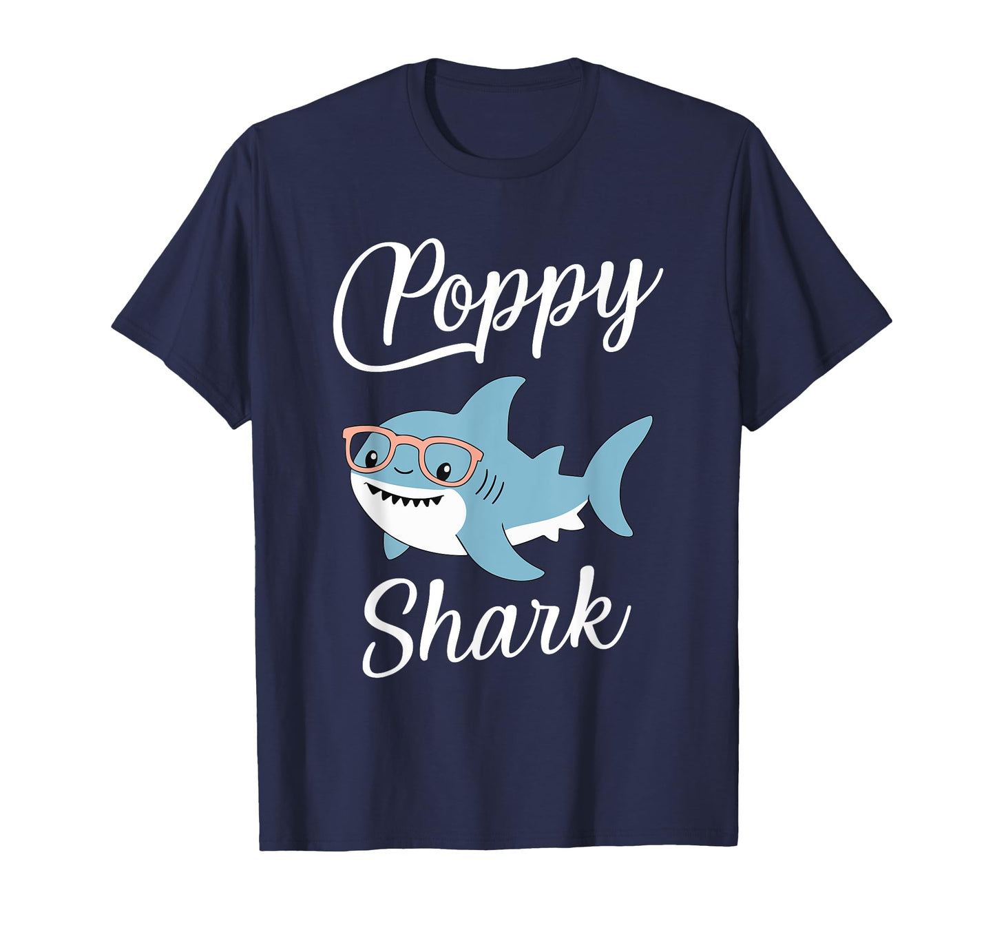 Poppy Shark Funny Matching Family Grandpa T-Shirt