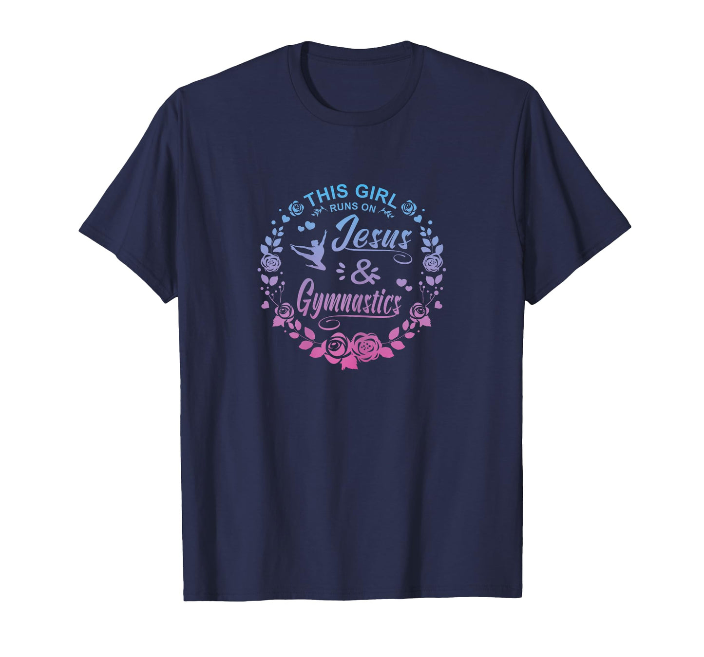 This Girl Runs On Jesus And Gymnastics Gymnastics Christians T-Shirt