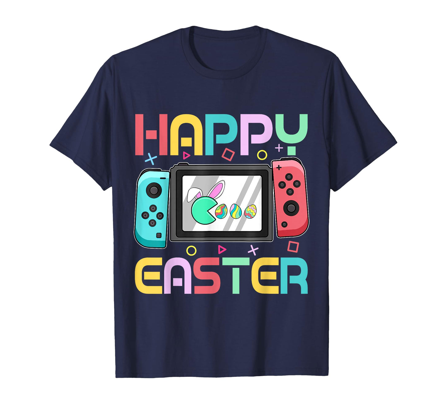 Boys Video Game Eating Happy Easter Day Eggs Gamer Men Kids T-Shirt