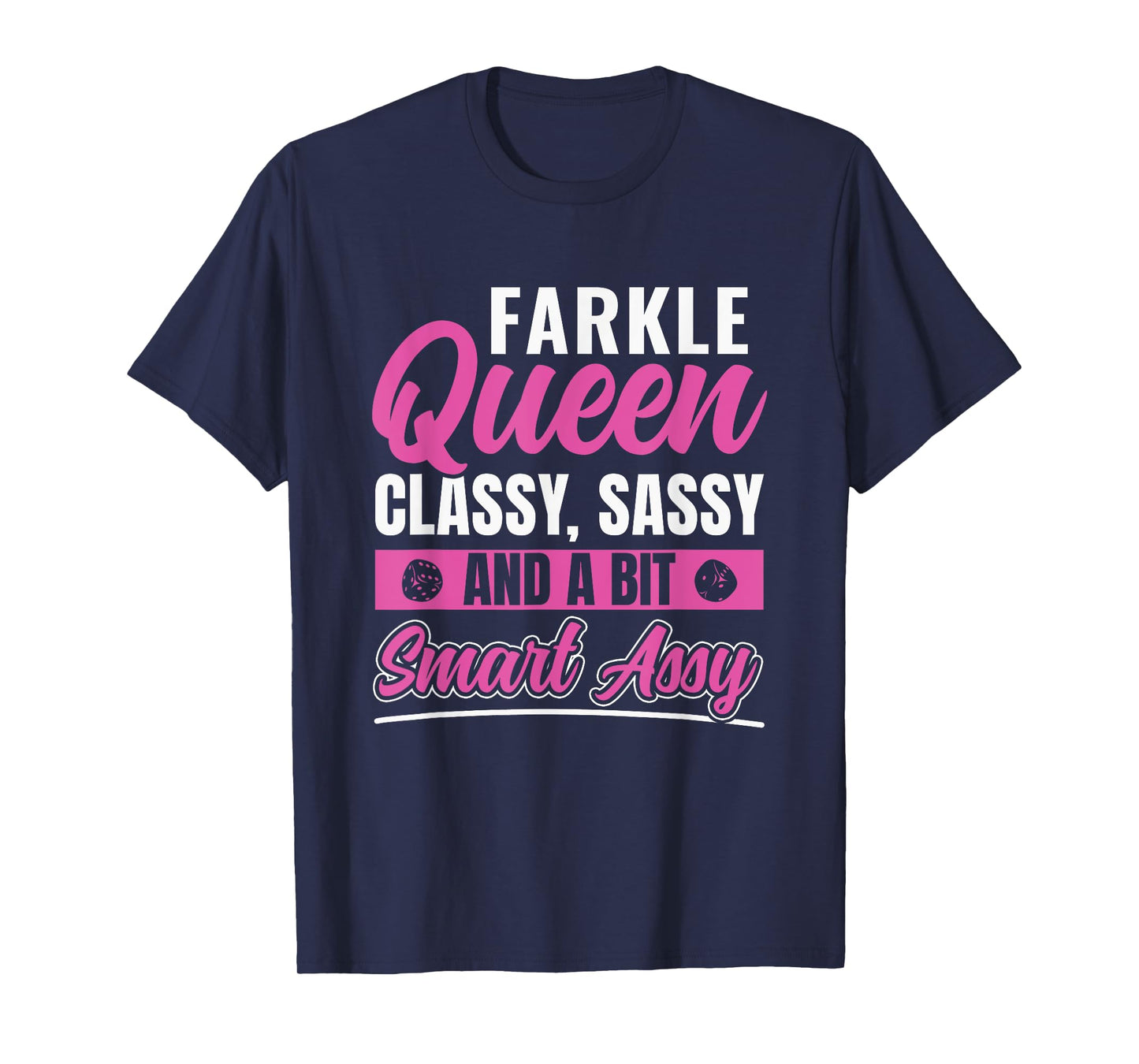 Farkle Game Funny Farkle Player Designs Women's Black Farkle Queen Farkle Dice Game T-Shirt
