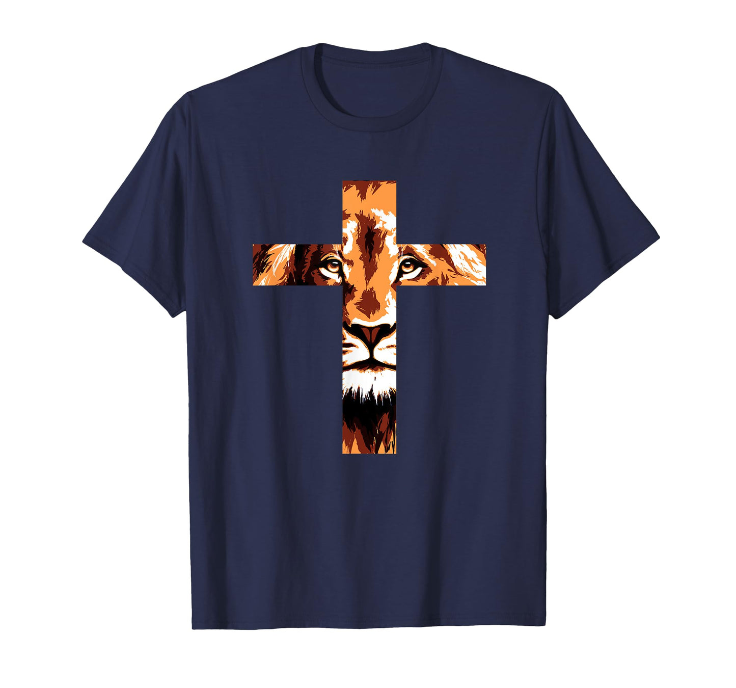 Chirstian Cross Lion Judah Jesus God Faith T-Shirt