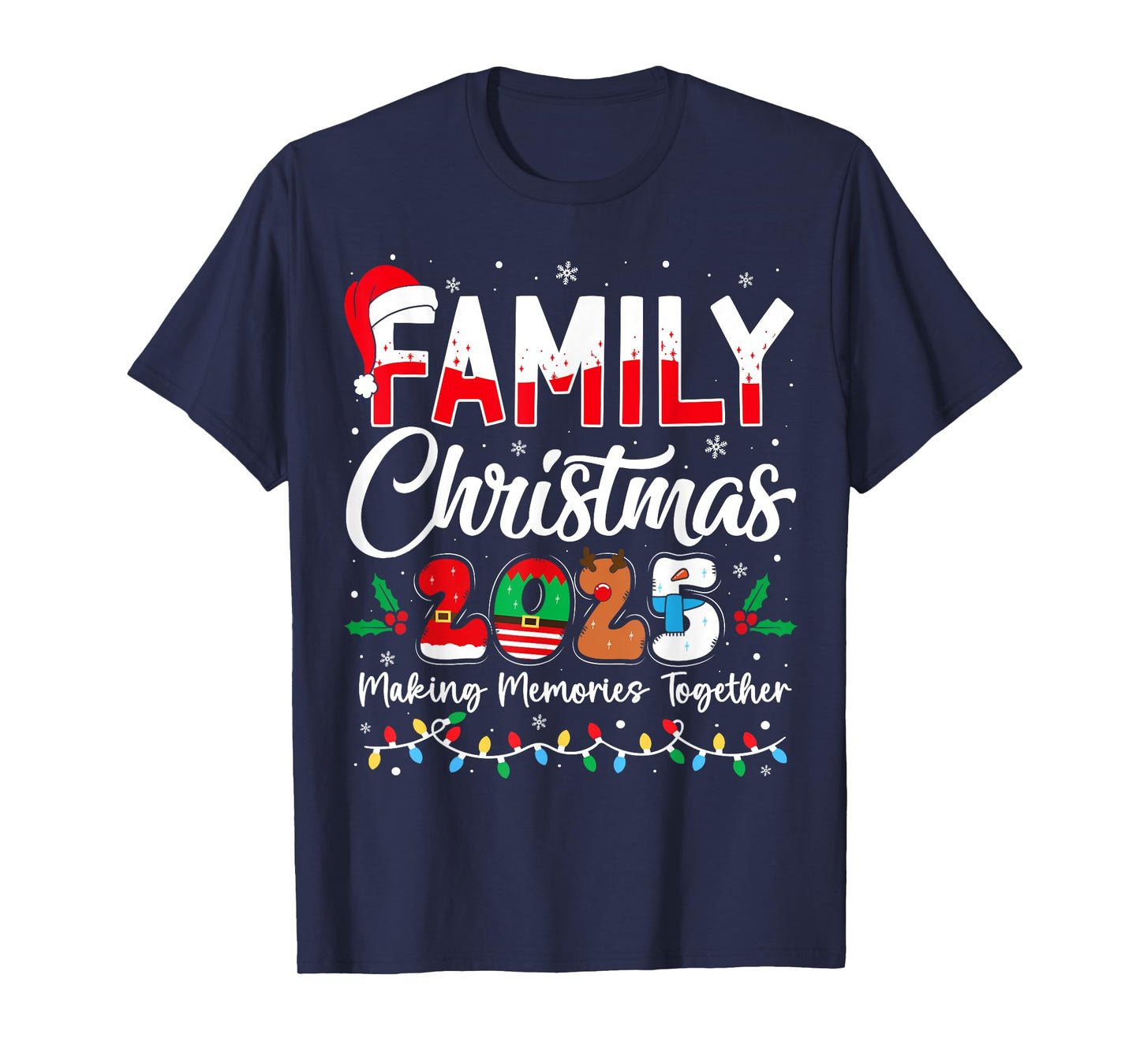 Family Christmas 2025 Matching Outfit Xmas Squad Santa T-Shirt