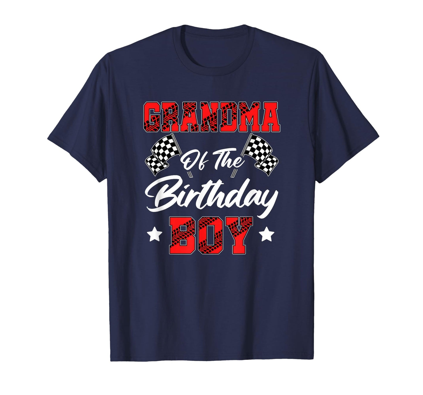 Race Car Grandma Of The Birthday Boy Racing Family Pit Crew T-Shirt
