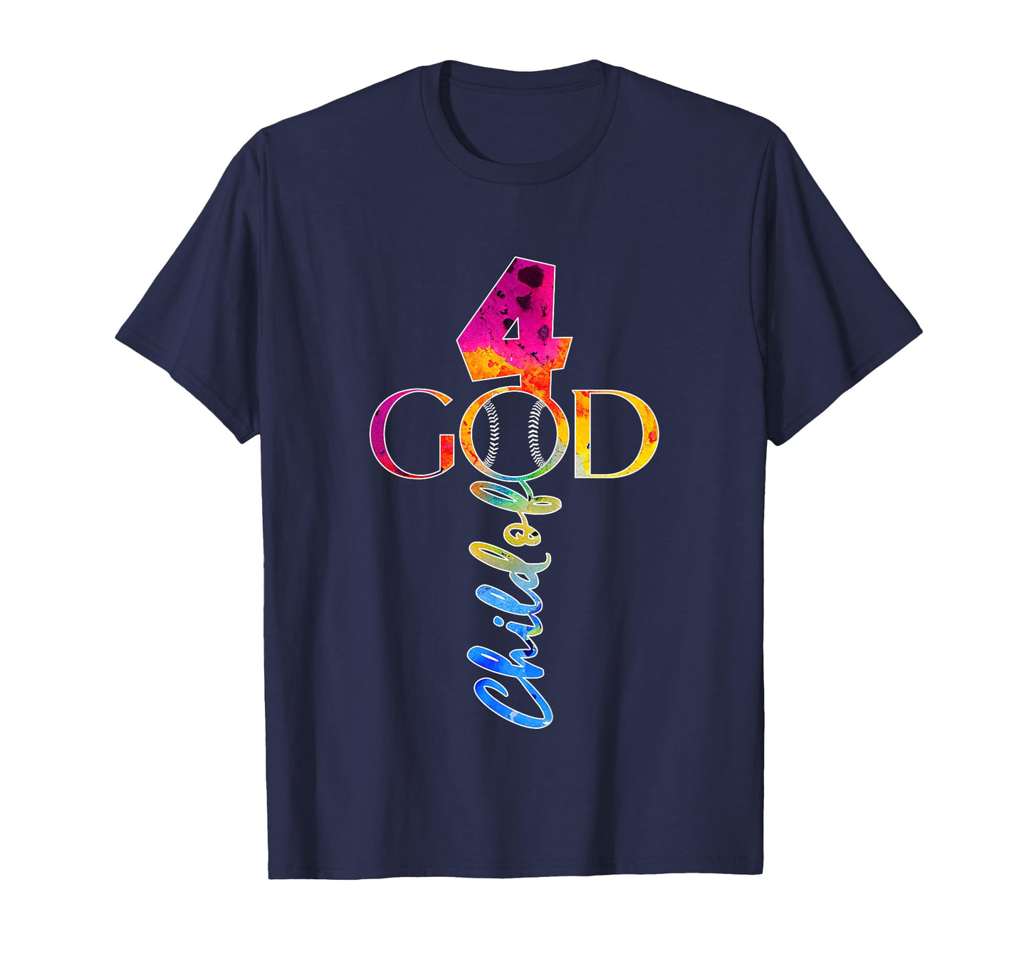 JESUS 4 YEARS CHILD OF GOD BASEBALL 4TH BIRTHDAY T-Shirt