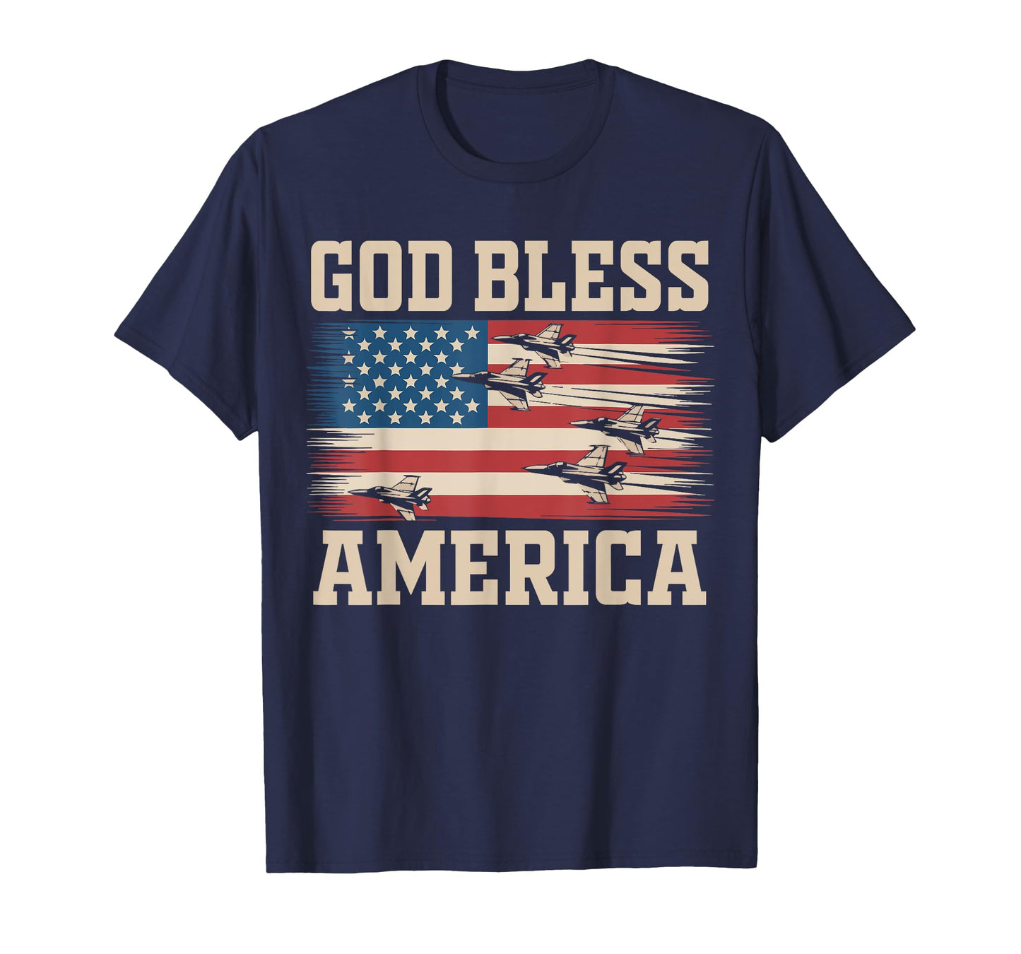 God Bless America Toddler USA Patriotic Fighter Jet 4th july T-Shirt