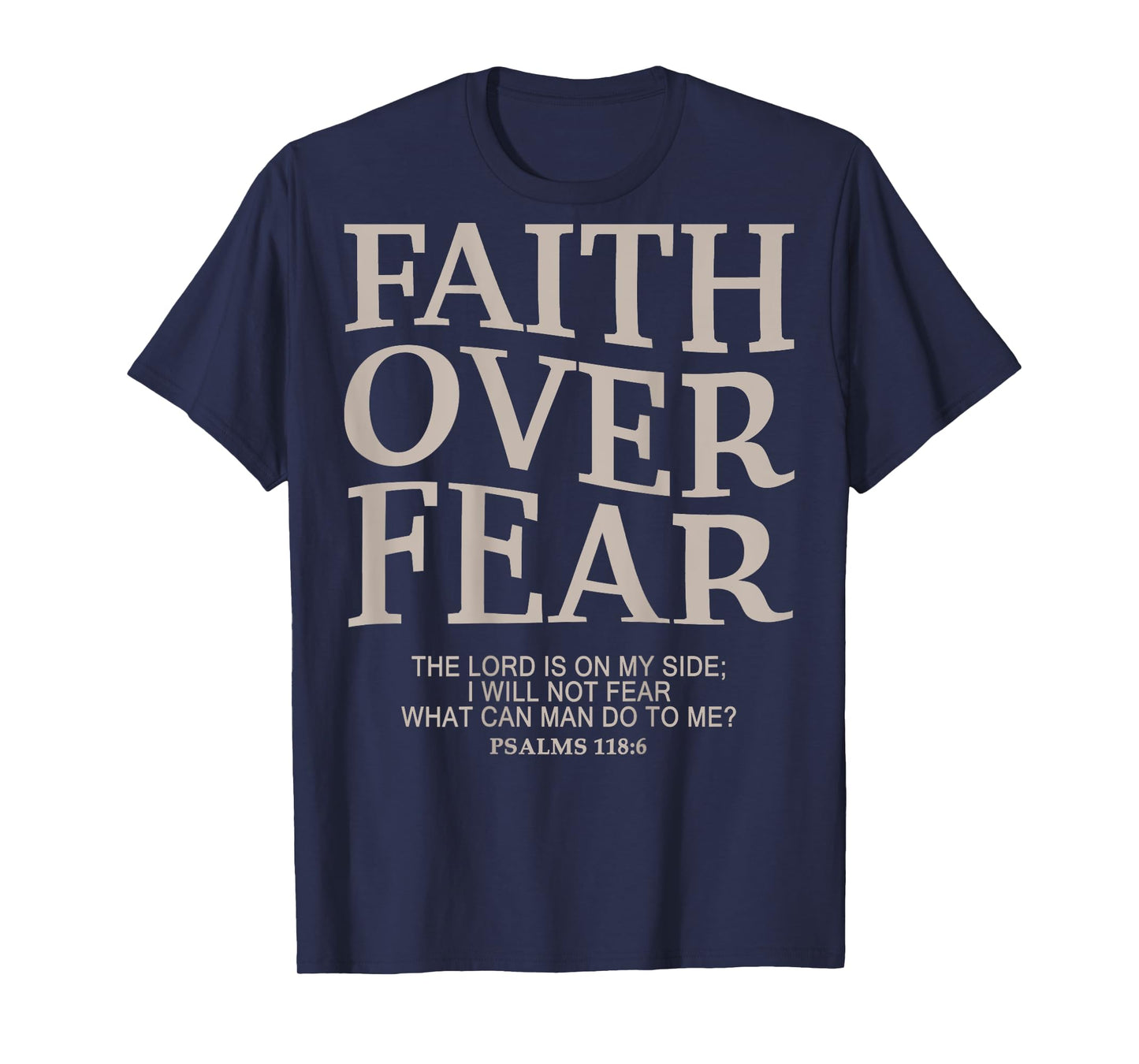 Girl Teen Faith Over Fear Cute Jesus Christian Women Dad Men T-Shirt