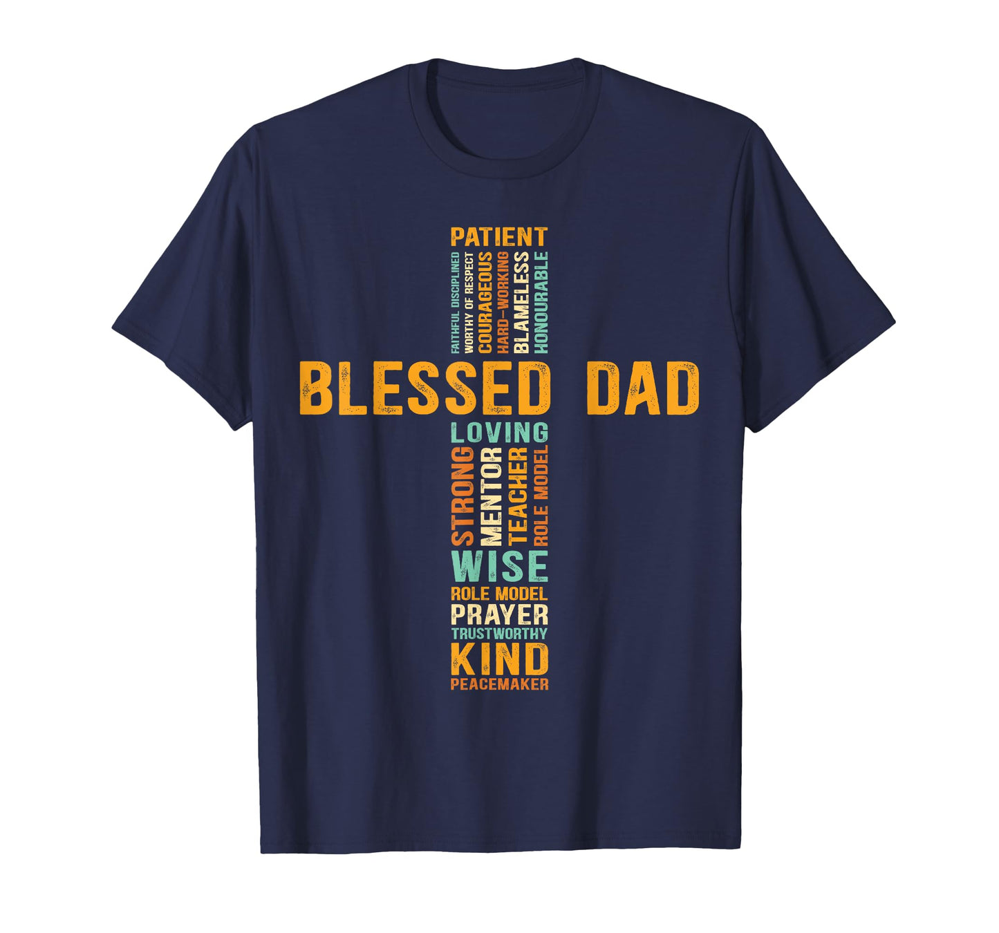 Christian Blessed Dad Cross Father's Day T-Shirt