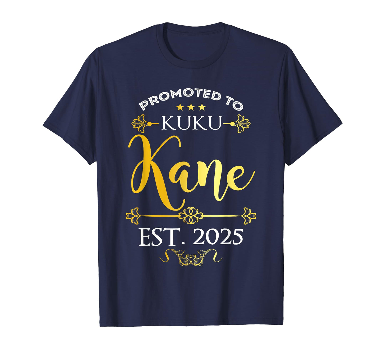 Promoted to Kuku Kane Est 2025 Decor New Grandpa Announce T-Shirt