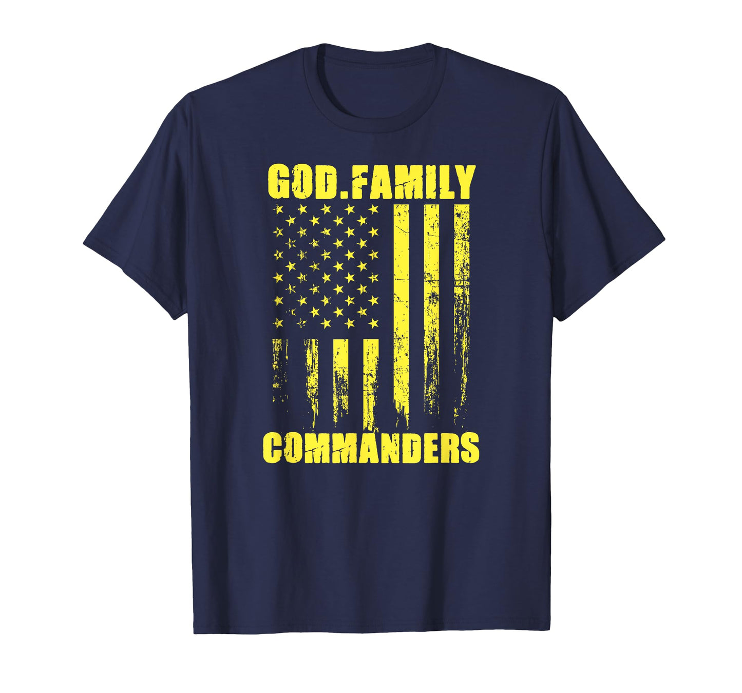Washington County Commanders God. Family. Vintage USA Flag T-Shirt