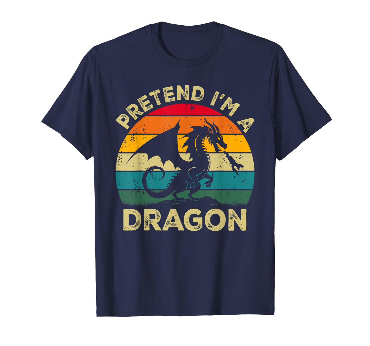 Pretend I'm A Dragon Lazy Halloween Costume T-Shirt