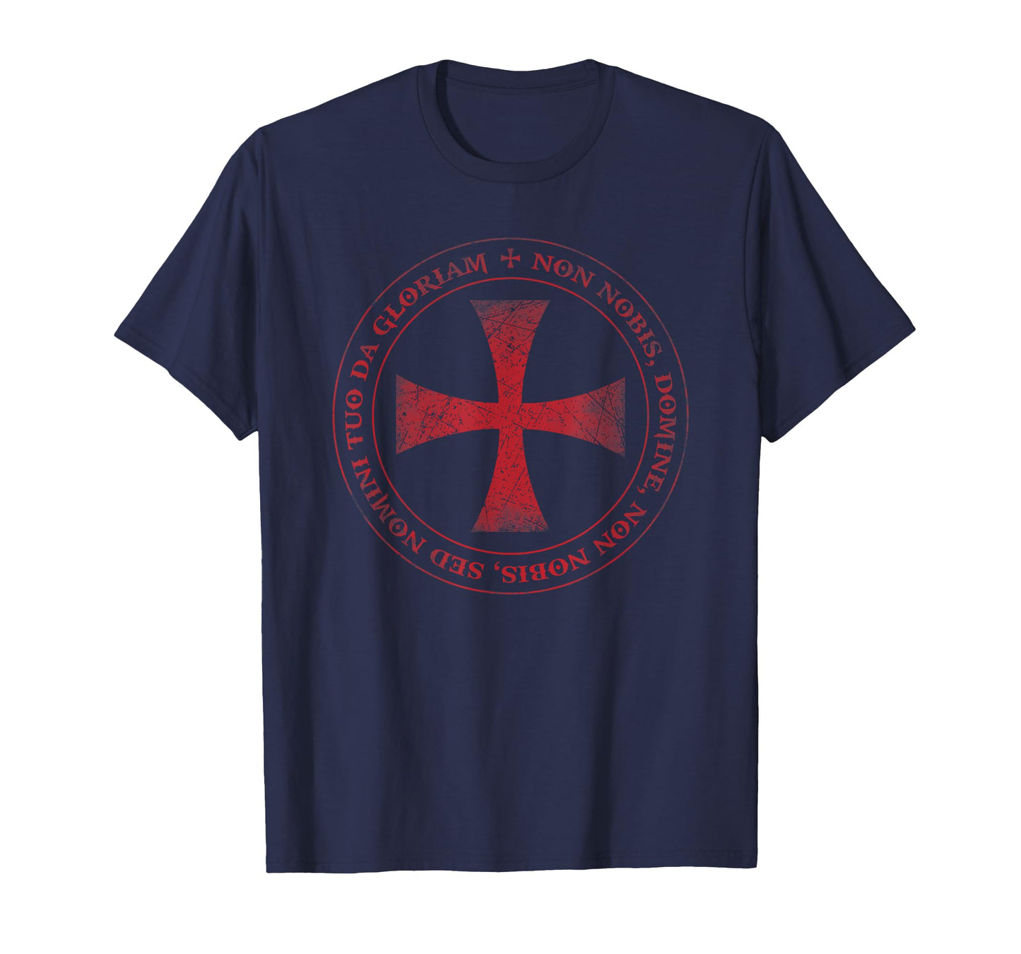 The Knights Templar Cross Motto Crusader Christian T-Shirt