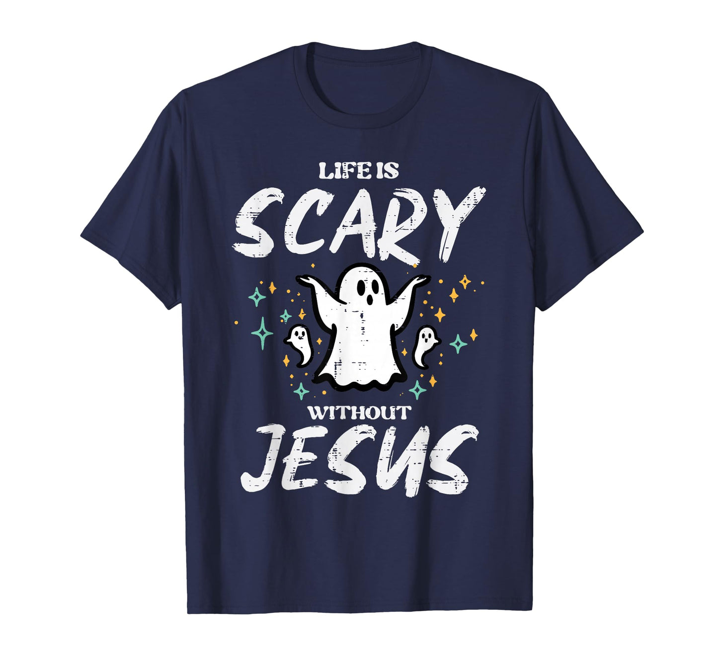 Halloween Life Scary Without Jesus Christian Costume Women T-Shirt