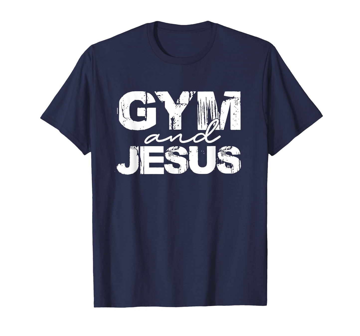 Gym and Jesus Workout Faith Design T-Shirt