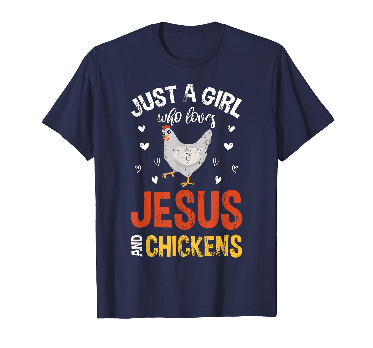 Funny Chicken Christian Farmer Women Girls Prayer Jesus T-Shirt