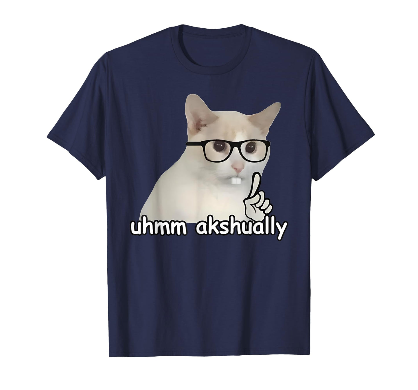 Well Erm Actually Funny Cat Nerd Geek Brainrot Internet Meme T-Shirt